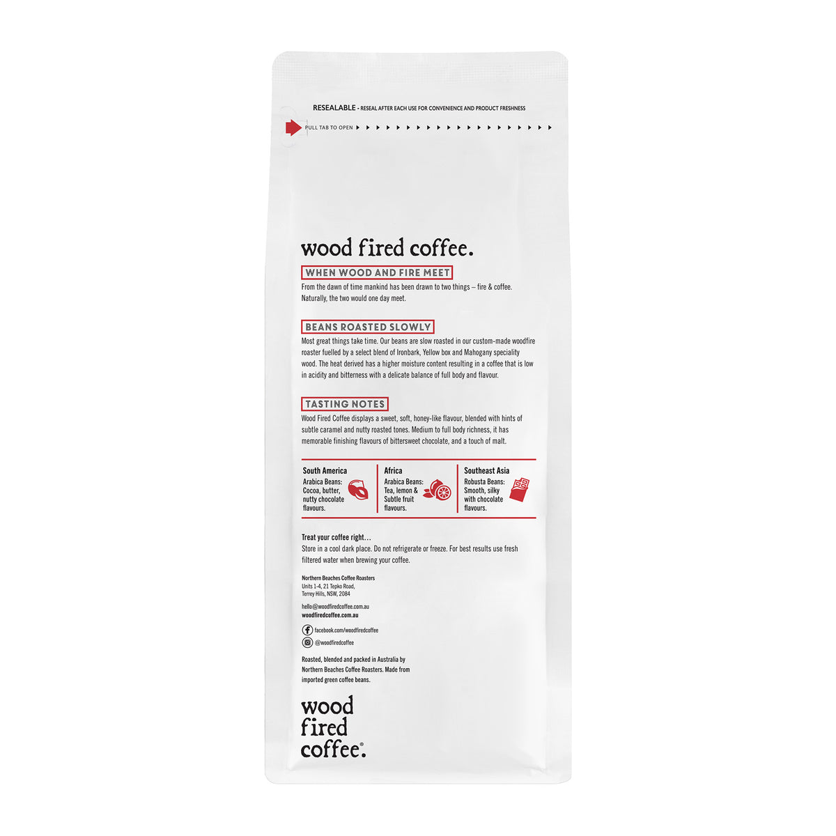 Wood Fired Coffee Beans - 1kg