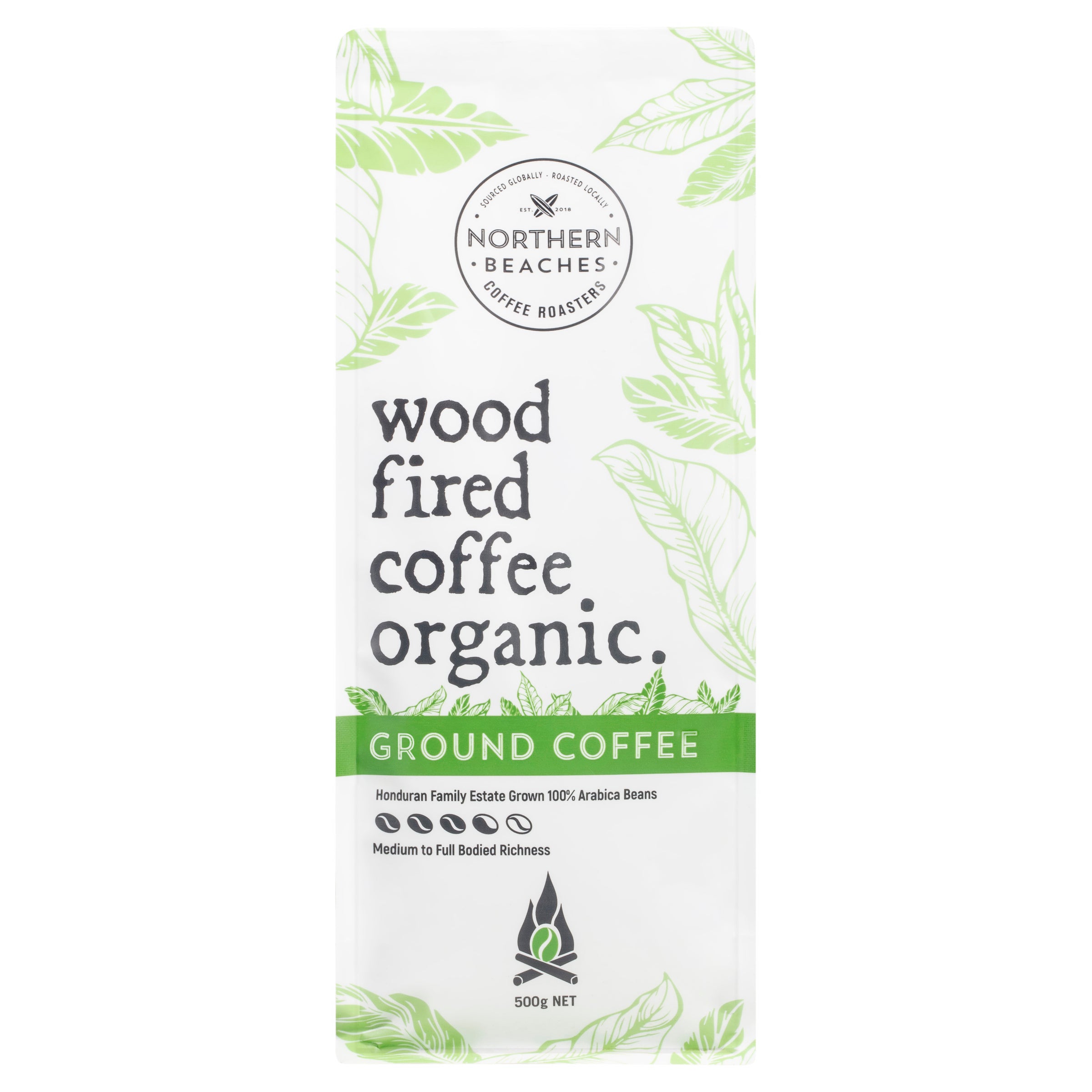 Wood Fired Coffee Organic Ground 500g