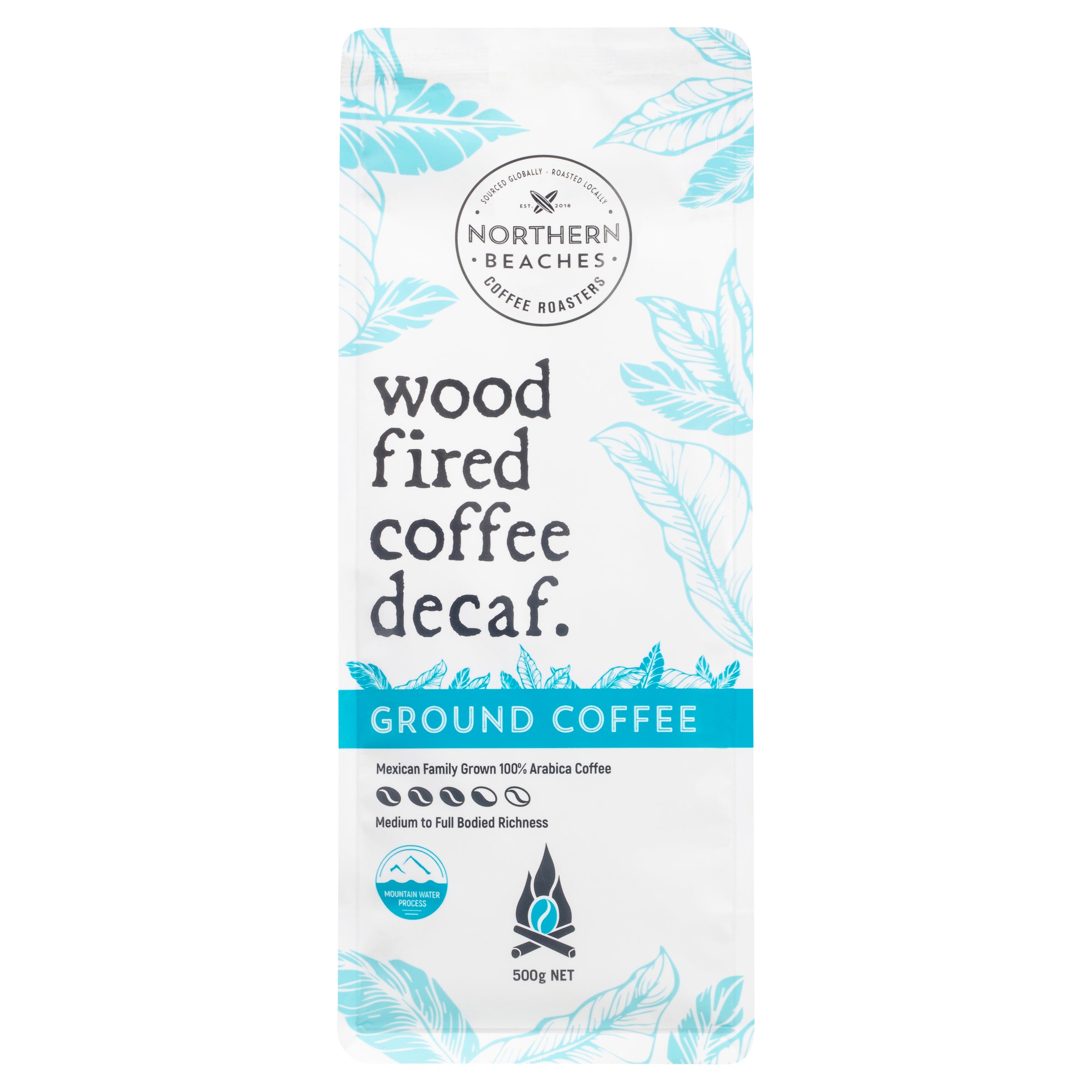 Wood Fired Coffee Decaf Ground 500g